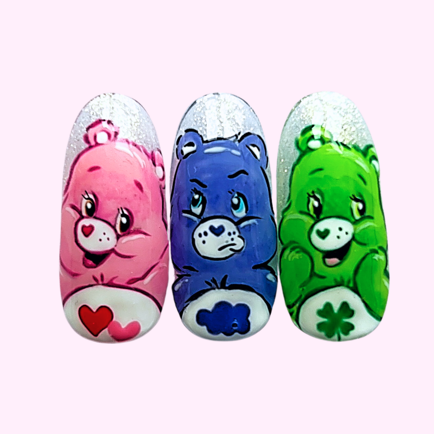 3 Care Bears Nail Art Tutorials - collection 1