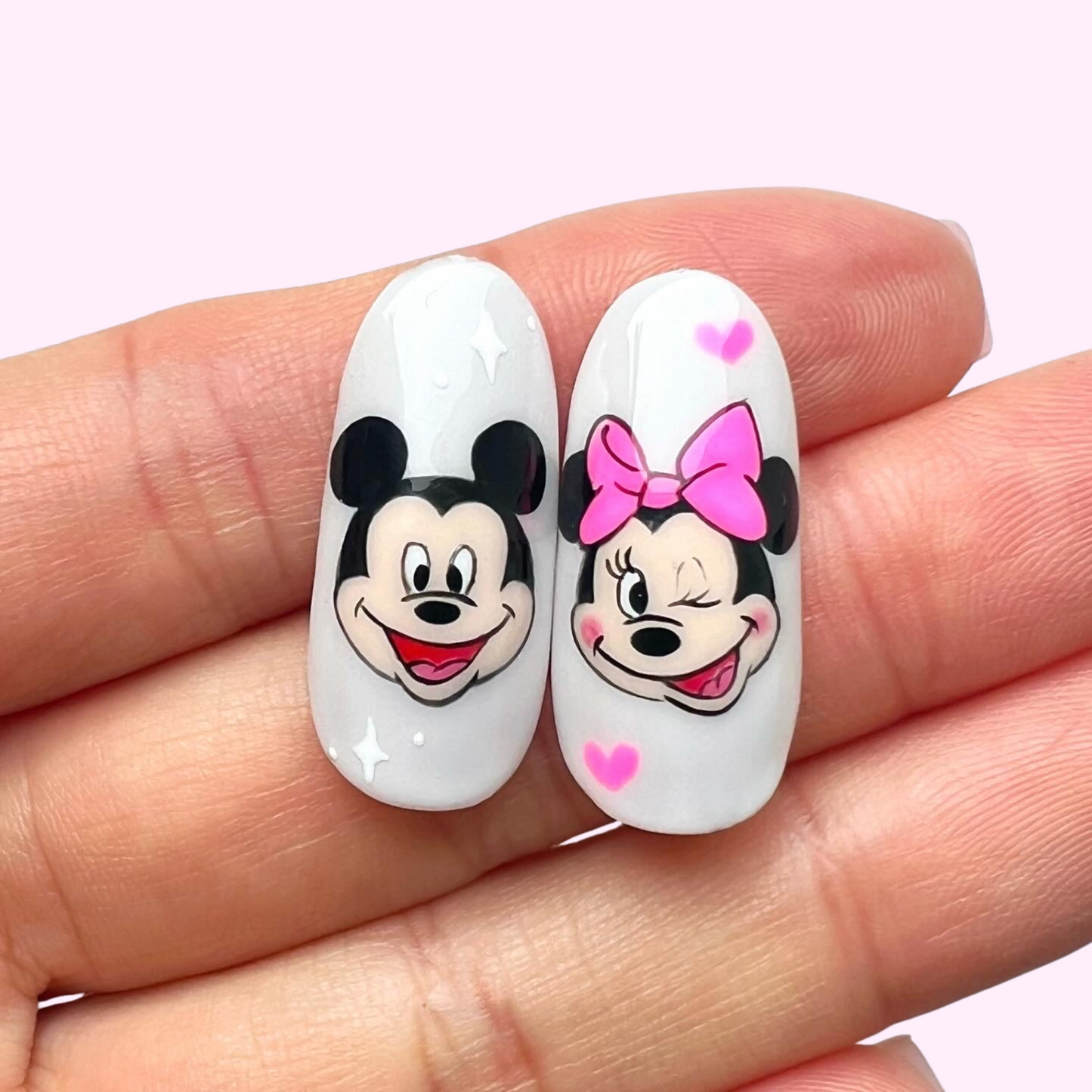 2 Mickey & Minnie Nail Art Tutorials - collection 1