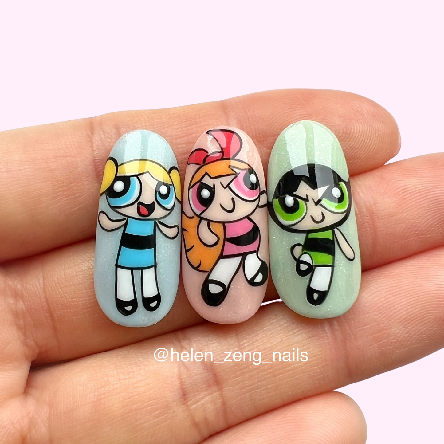 3 Powerpuff Girls Nail Art Tutorials - collection 1