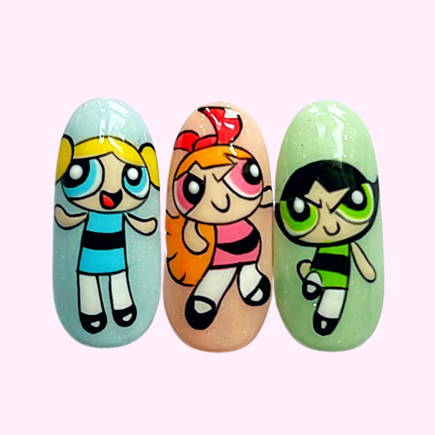3 Powerpuff Girls Nail Art Tutorials - collection 1