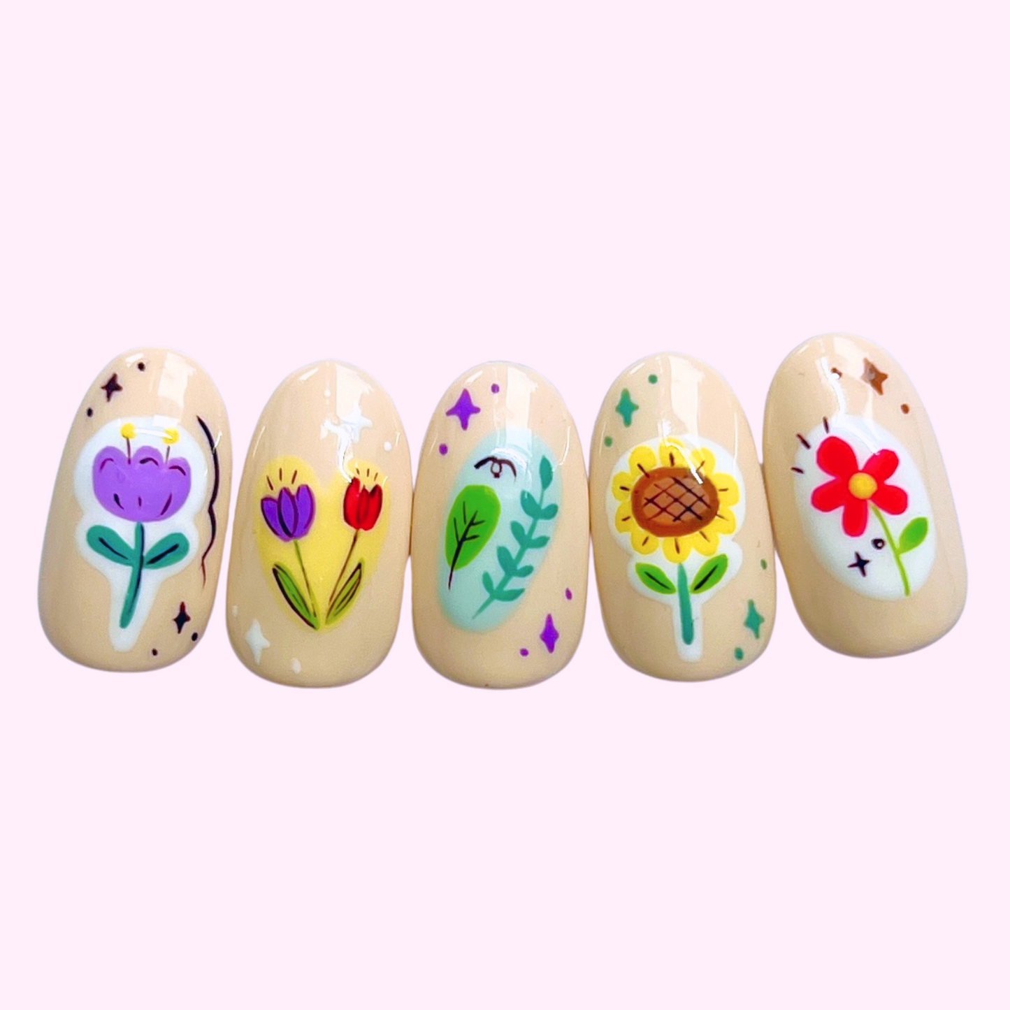 5 Cute Flower Nail Art Video Tutorials - collection 1