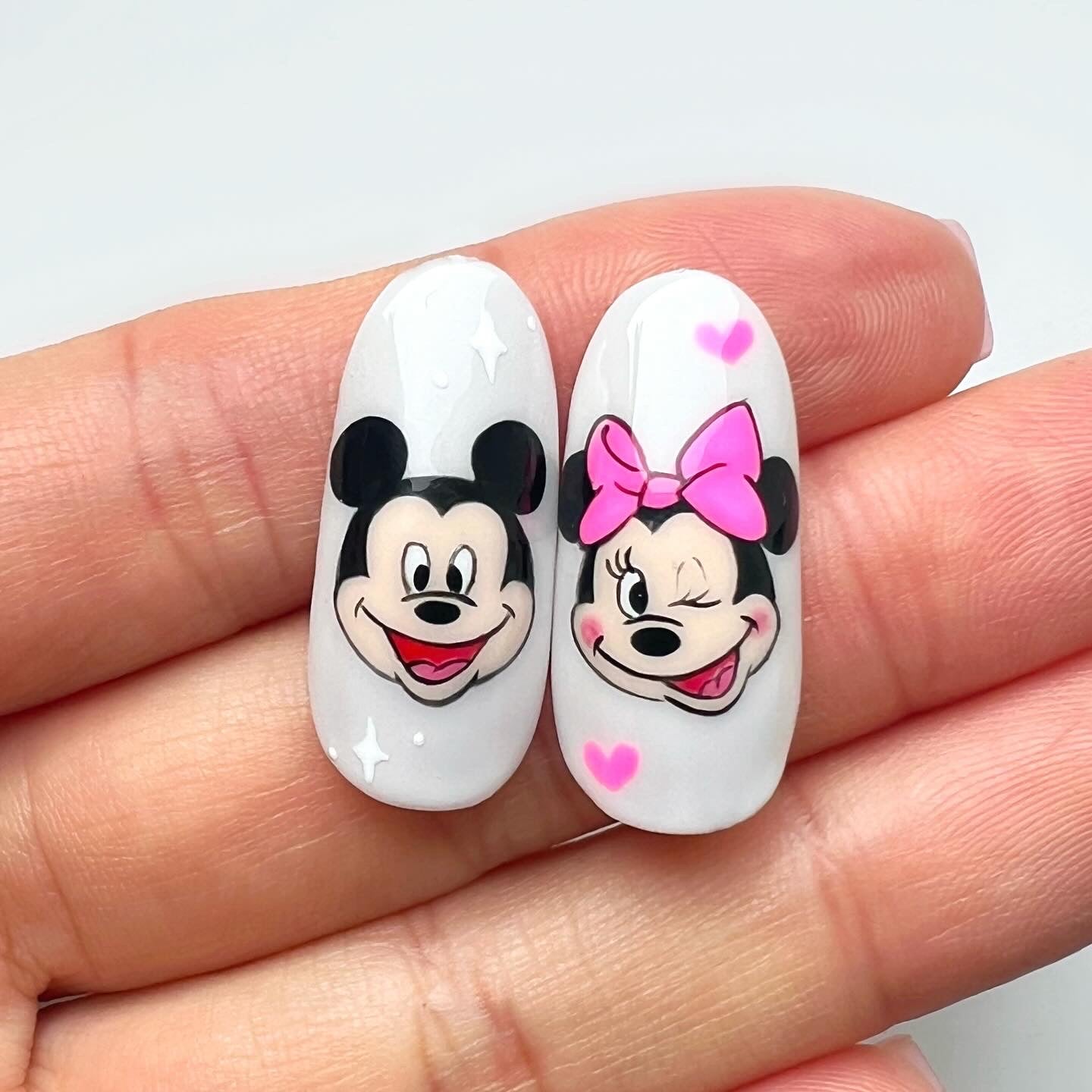 2 Mickey & Minnie Nail Art Tutorials - collection 1