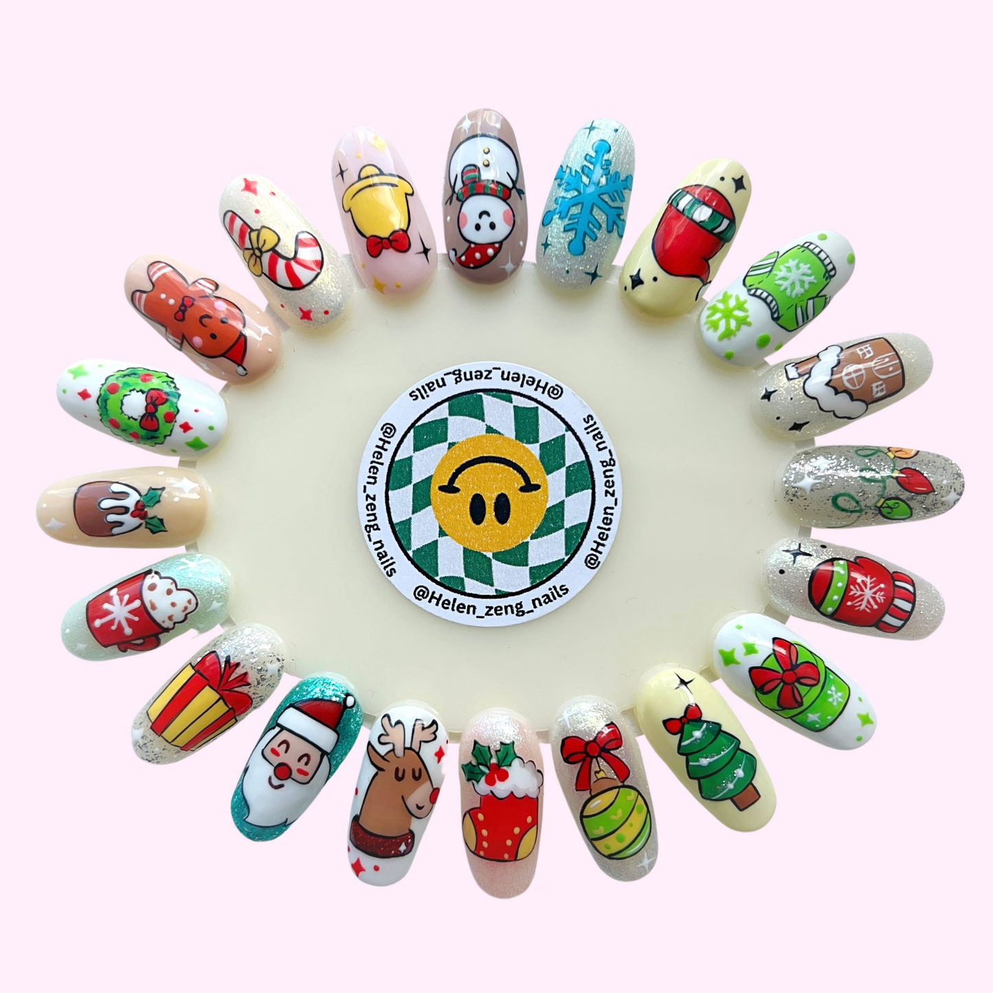 20 Christmas Nail Art Tutorials - collection 1