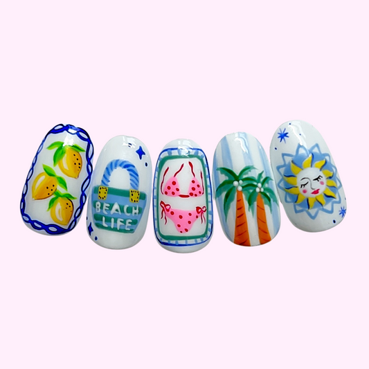 5 Cute Summer Nail Art Video Tutorials - collection 1