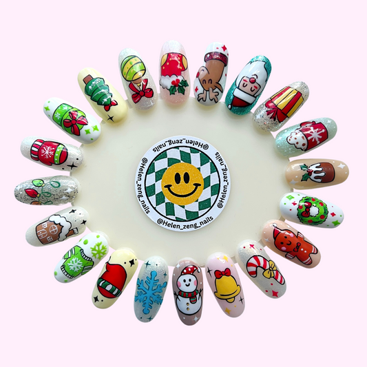 20 Christmas Nail Art Tutorials - collection 1